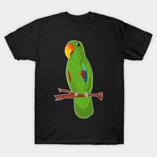 Ekkie Cute green Eclectus Parrot for parrot lovers T-Shirt